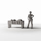 Productfoto diorama en modelbouw 1: Dioramakeuken: rustieke miniatuurtafel met brood (Ref. 1506D)