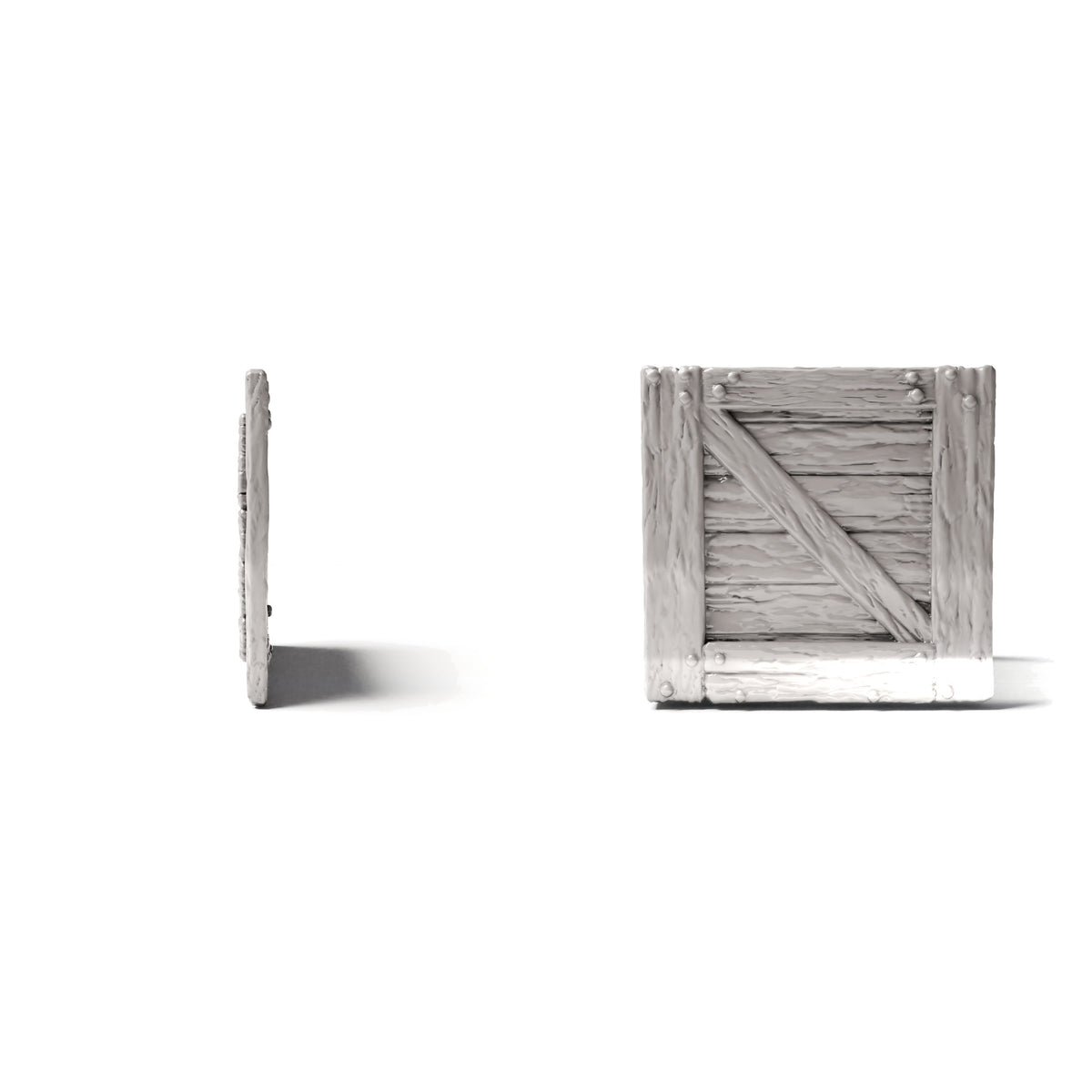 Productfoto diorama en modelbouw 2: Diorama-opslag: houten kist met deksel (Ref. 1518D)