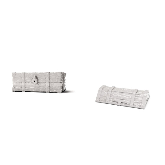 Productfoto diorama en modelbouw 0: Diorama-opslagaccessoire: geopende schatkist, middelgroot (Ref. 1522D)