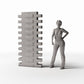 Productfoto diorama en modelbouw 1: Dioramagebouwdetail: beschadigd bakstenen muursegment (Ref. 1623D)