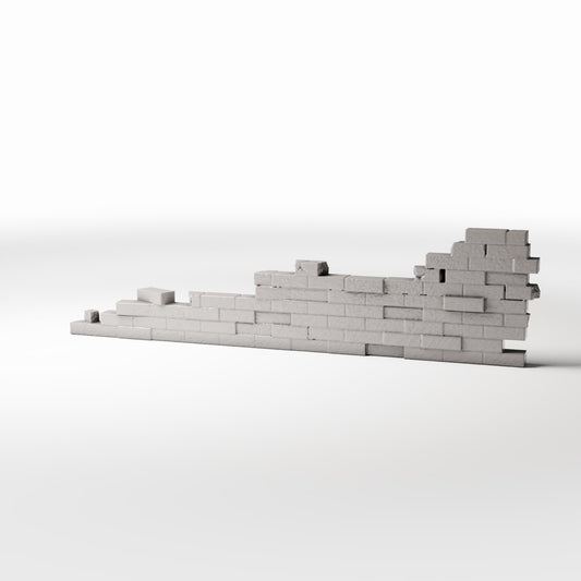 Productfoto diorama en modelbouw 0: Dioramagebouw: beschadigde bakstenen muur als bouwdetail (Ref. 1625D)