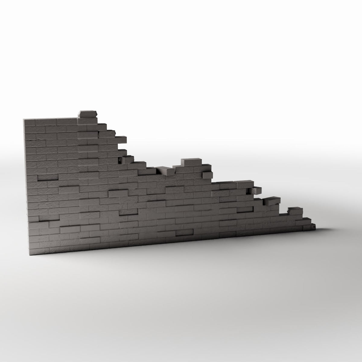 Productfoto diorama en modelbouw 3: Dioramagebouw: beschadigde bakstenen muur als bouwdetail (Ref. 1627D)