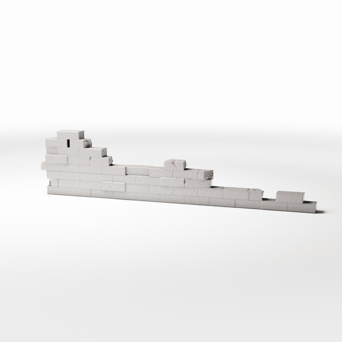 Diorama Modellbau Produktfoto 0: Diorama Architektur: Beschädigte Ziegelmauer als Gebäudedetail (Ref. 1628D)