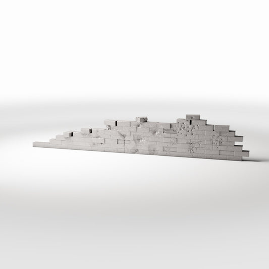 Productfoto diorama en modelbouw 0: Dioramagebouw: beschadigde bakstenen muur met kogelinslagen (Ref. 1631D)