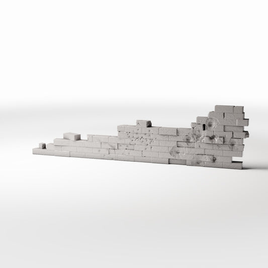 Productfoto diorama en modelbouw 0: Dioramagebouw: beschadigde bakstenen muur als veldversterking (Ref. 1633D)