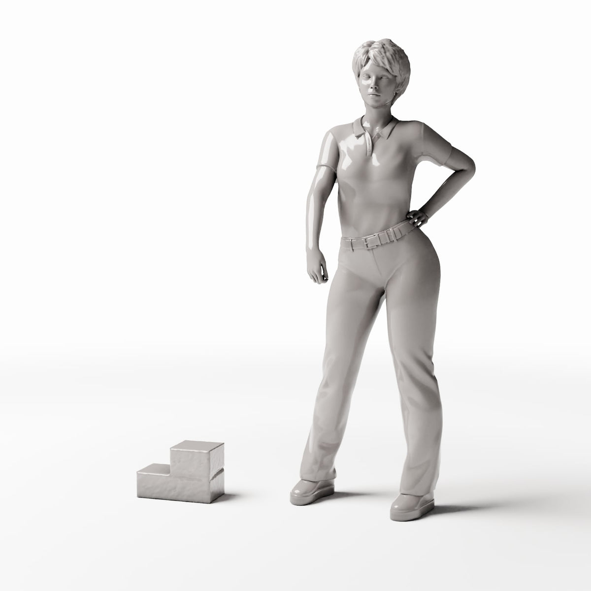 Productfoto diorama en modelbouw 1: Dioramagebouwdetail: getrapt muurdeel (Ref. 1639D)