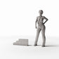 Productfoto diorama en modelbouw 1: Diorama-architectuur: getrapt bakstenen muursegment (Ref. 1642D)