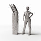 Productfoto diorama en modelbouw 1: Dioramagebouw: beschadigde betonnen zuil als dioramadetail (Ref. 1650D)