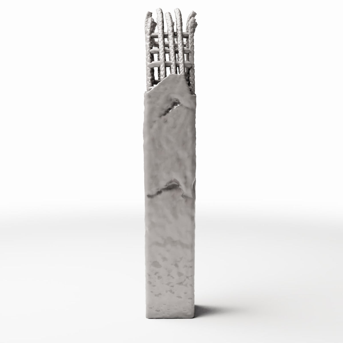 Productfoto diorama en modelbouw 2: Dioramagebouw: beschadigde betonnen zuil als dioramadetail (Ref. 1650D)