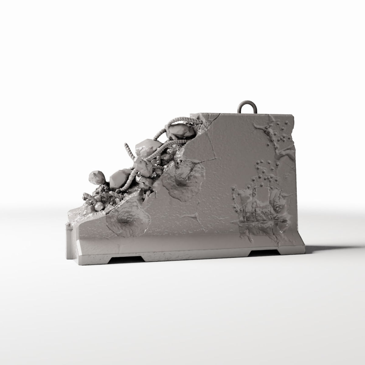Productfoto diorama en modelbouw 3: Militair diorama: verweerde betonnen versperring type C (Ref. 1664D)