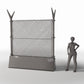 Productfoto diorama en modelbouw 1: Militair diorama: dubbele veiligheidsomheining met betonnen voet (Ref. 1685D)