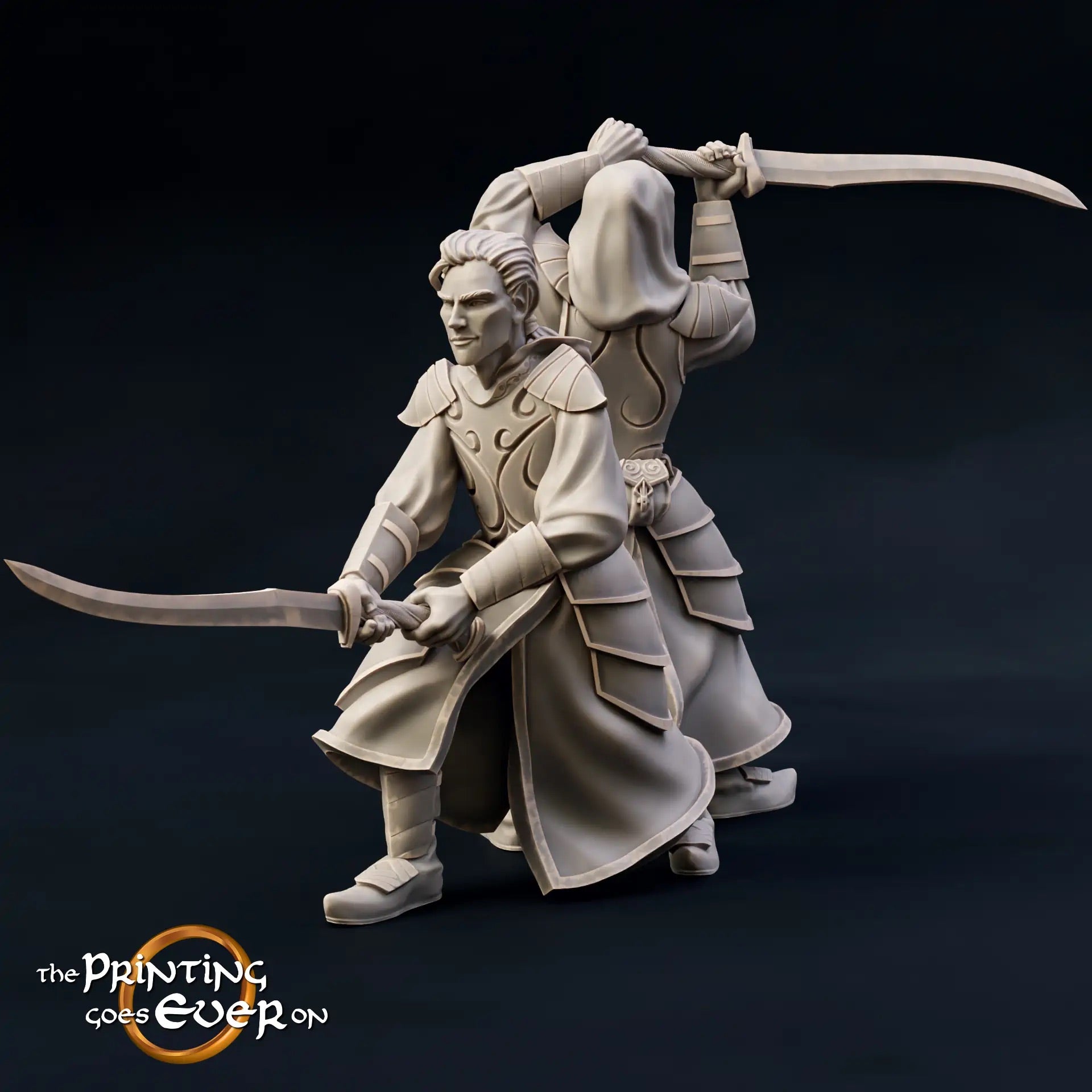 Productfoto Tabletop 28mm The Printing Goes Ever On (TPGEO) 0: Elfenleider: Prinsbroers - Beheersde Krijgers