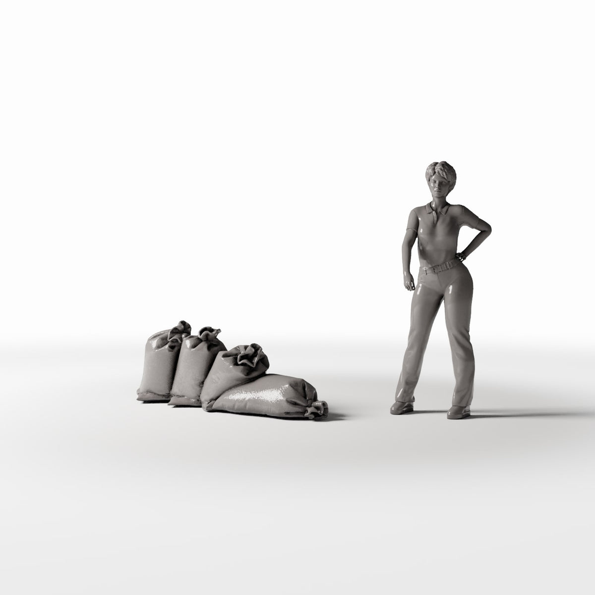 Productfoto diorama en modelbouw 1: Diorama-accessoires: miniatuurgraanzakken (Ref. 1750D)