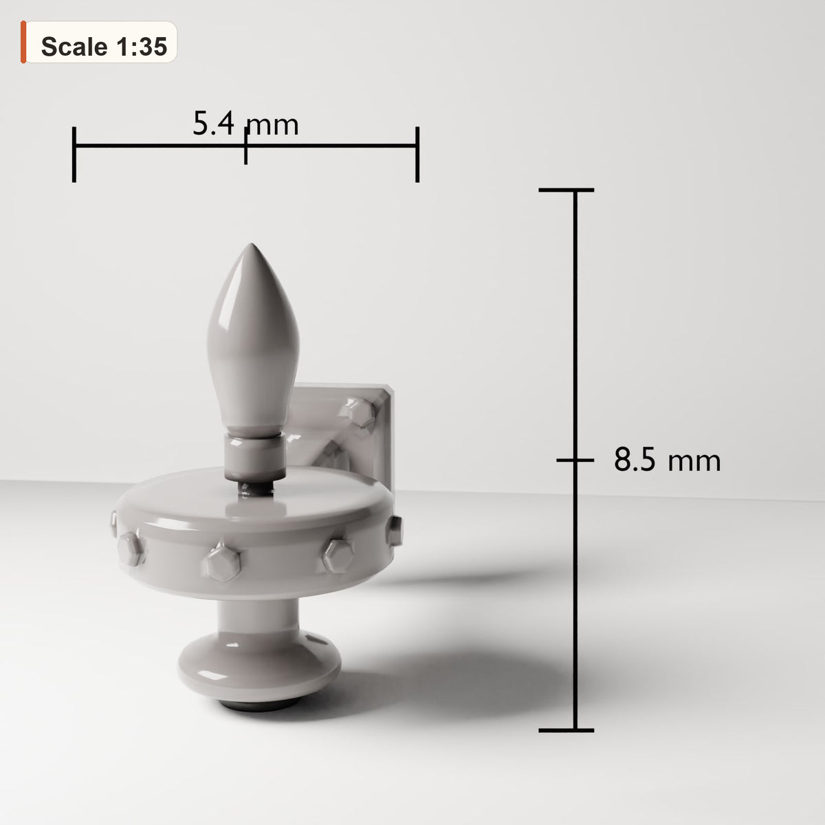 MyPortal 175 1: Diorama-scènedetails: Afgeronde buitenwandlamp (Ref. 175D)