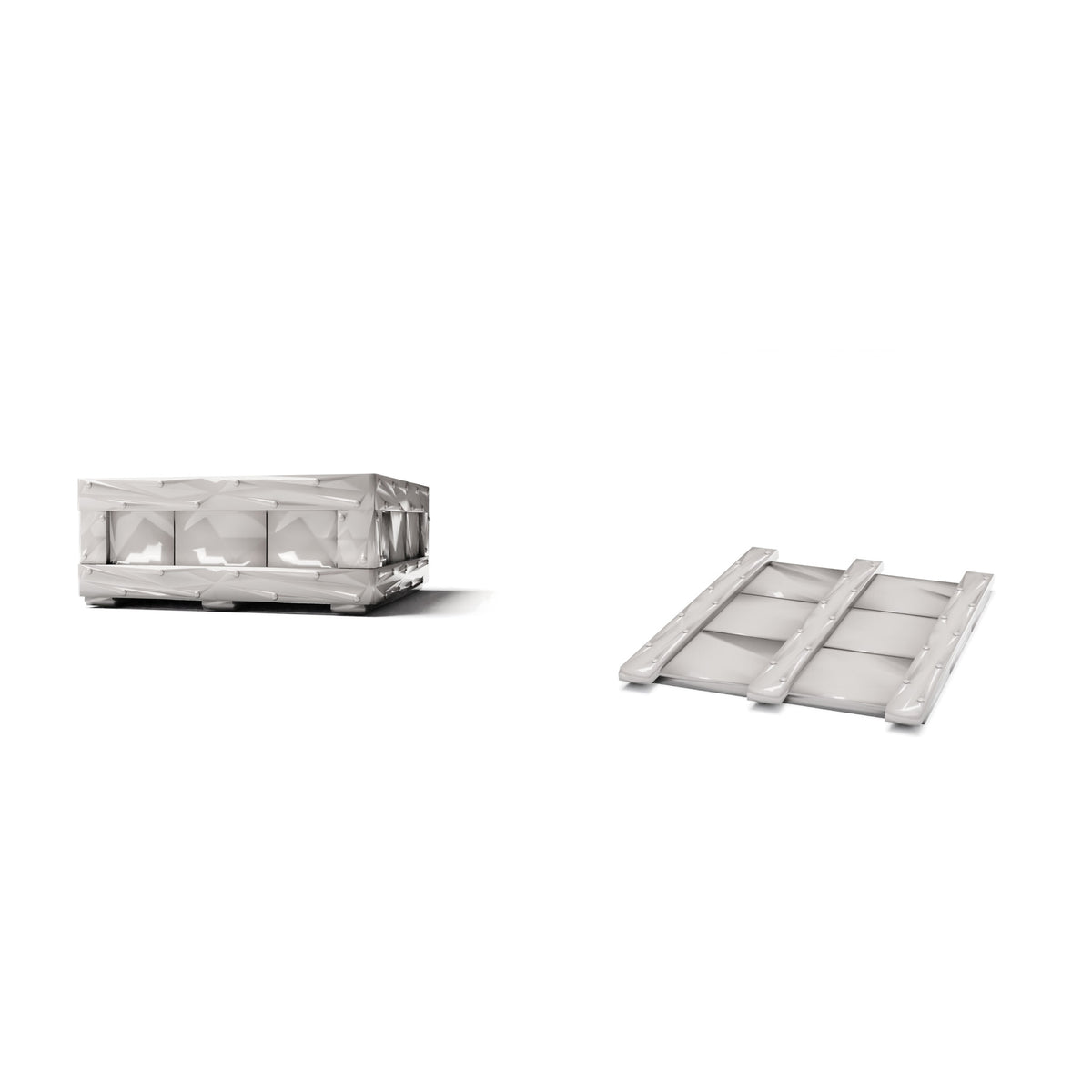 Productfoto diorama en modelbouw 0: Diorama-accessoires: houten kist met deksel (Ref. 1894D)