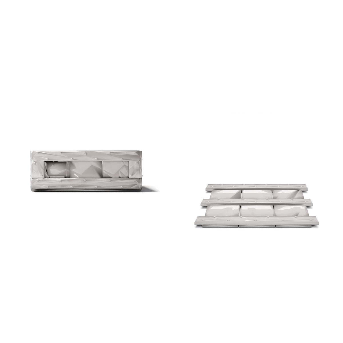 Productfoto diorama en modelbouw 2: Diorama-accessoires: houten kist met deksel (Ref. 1894D)