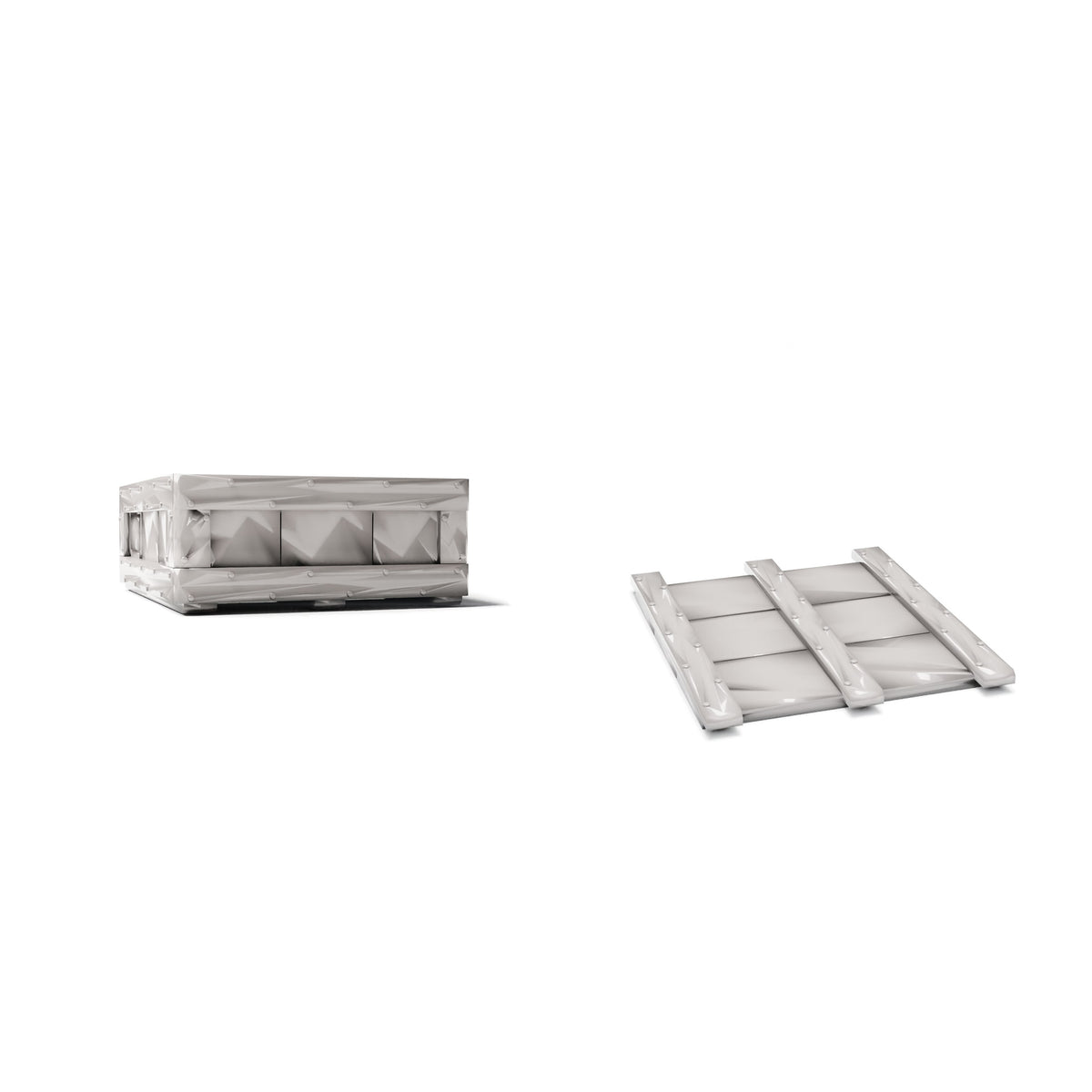 Productfoto diorama en modelbouw 3: Diorama-accessoires: houten kist met deksel (Ref. 1894D)