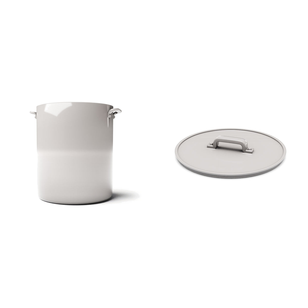 Productfoto diorama en modelbouw 0: Dioramakeuken: grote aluminium kookpot met deksel (Ref. 1896D)