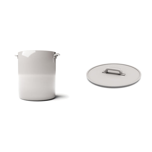 Productfoto diorama en modelbouw 0: Dioramakeuken: grote aluminium kookpot met deksel (Ref. 1896D)
