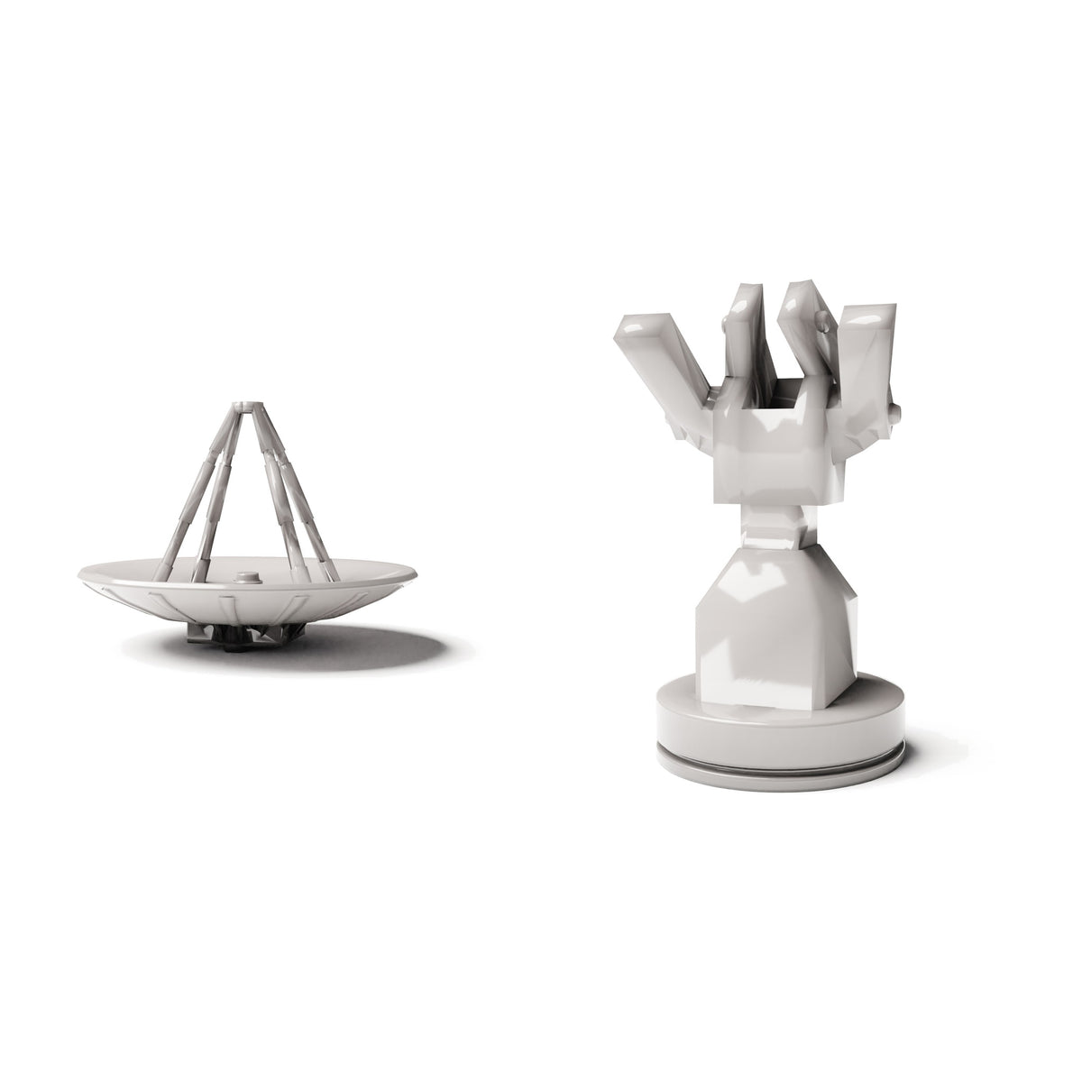 Productfoto diorama en modelbouw 0: Militair diorama: schotelantenne met scharnierende voet – Accessoire voor militair diorama (Ref. 1909D)