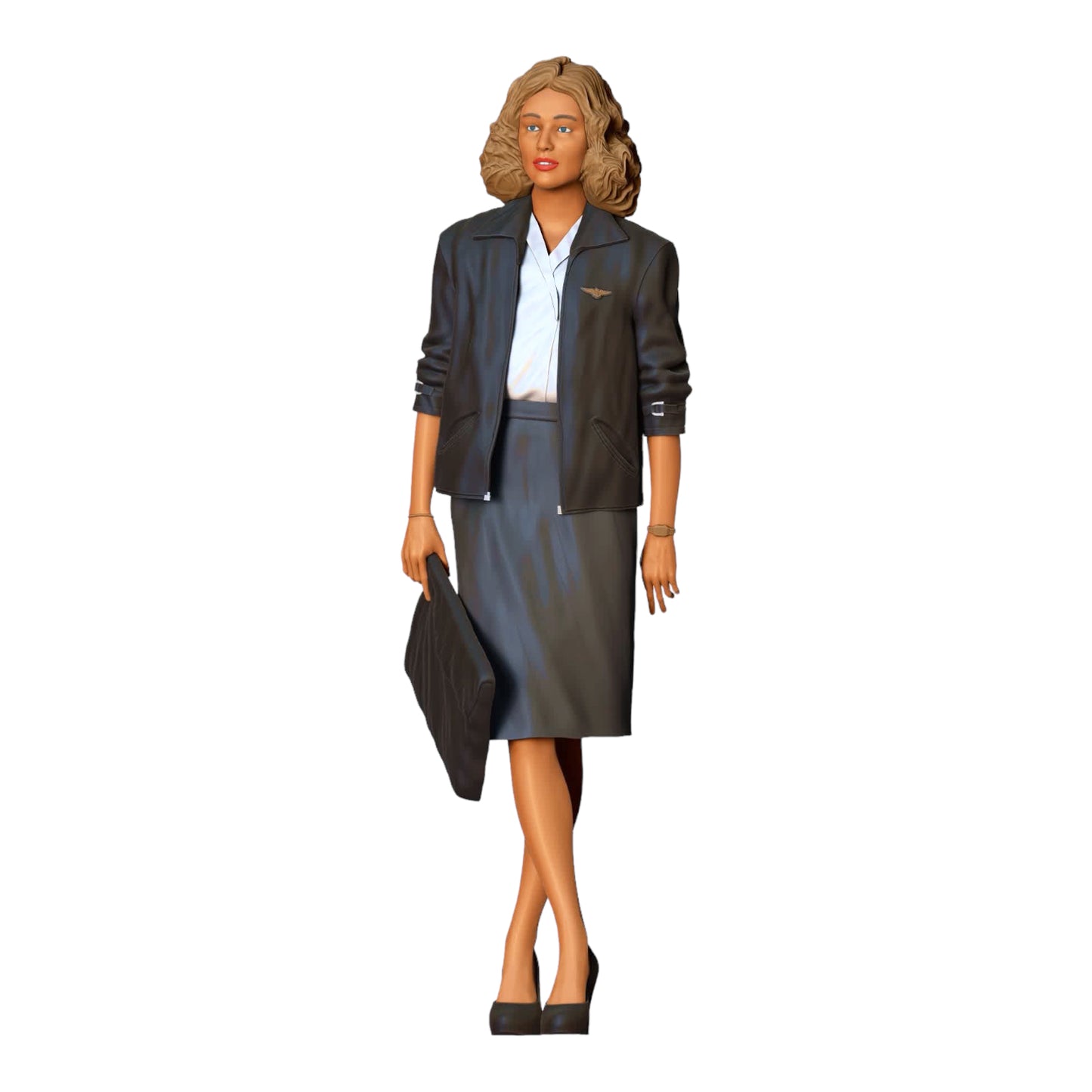 Productfoto Diorama en Modelbouw Miniatuur Figuur: Aantrekkelijke Vrouw - Instructrice met Map.