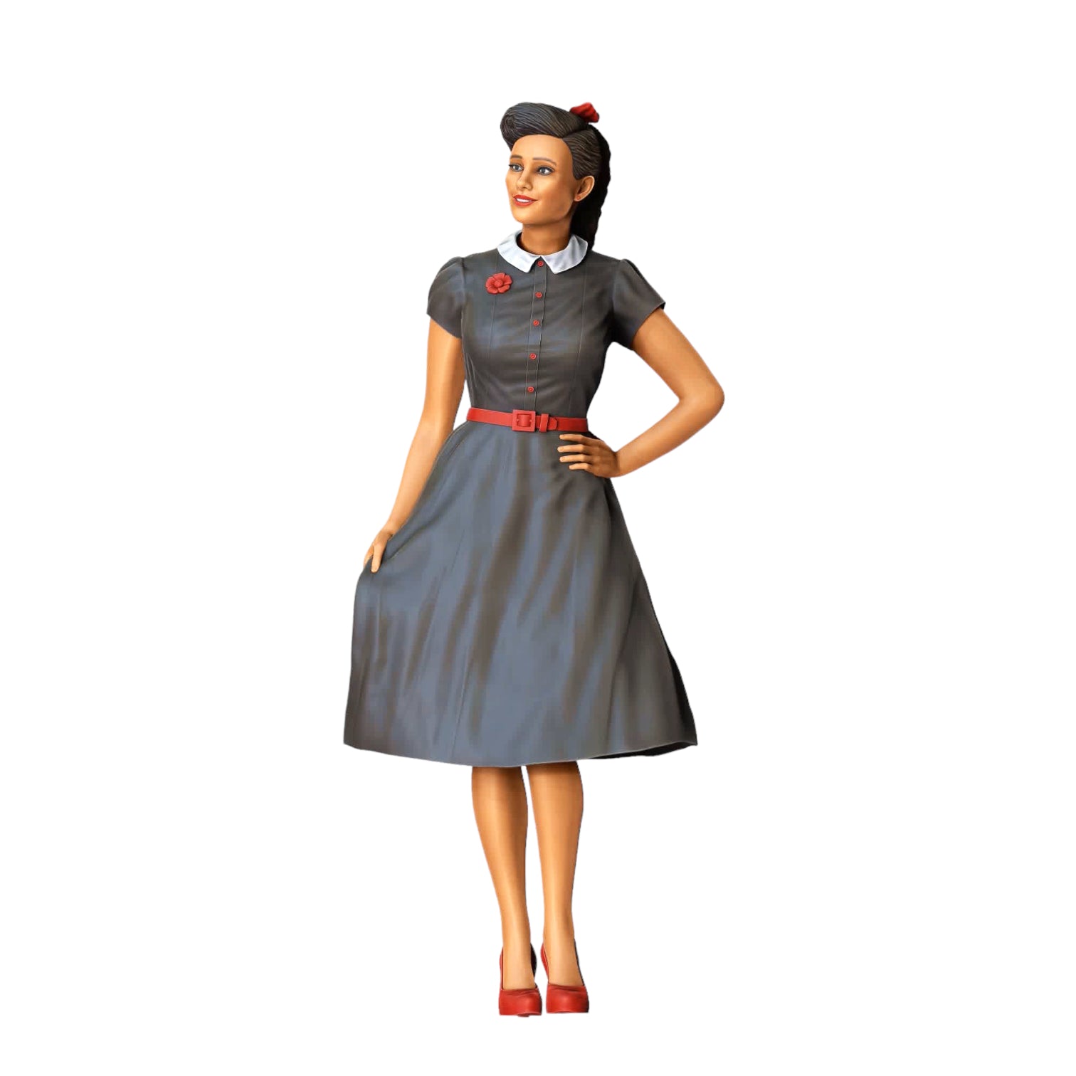Productfoto Diorama en Modelbouw Miniatuurfiguur: Vrouw in Jurk - Rockabilly Stijl Rock 'n Roll