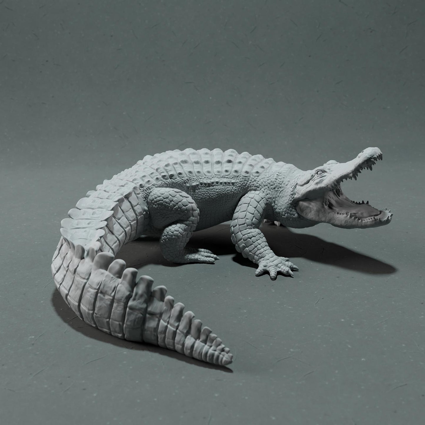 Productfoto Dierfiguur Diorama, Modelbouw: 0: Wilde Dierfiguur: Amerikaanse Alligator – Aanvalshouding (Ref 01_01_78)