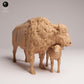 Productfoto Dierfiguur Diorama, Modelbouw: 0: Wilde Dierfiguur: Amerikaanse Bison – Koe en Kalf (Ref 25_09_10)