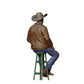 3DP Miniatures 2: Sitzende Figur: Mann mit Cowboyhut auf Hocker (Ref. Nr. 456)