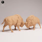 Productfoto Dierfiguur Diorama, Modelbouw: 0: Wilde Dierfiguur: vechtende Amerikaanse Bison (Ref 25_09_09)