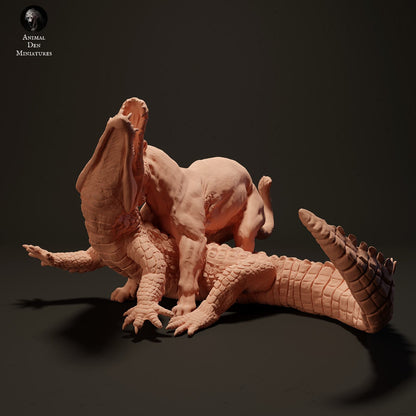 Productfoto Dierfiguur Diorama, Modelbouw: 0: Jungle Dierfiguur: jagende Jaguar – Zwarte Kaaiman (Ref 01_01_40)