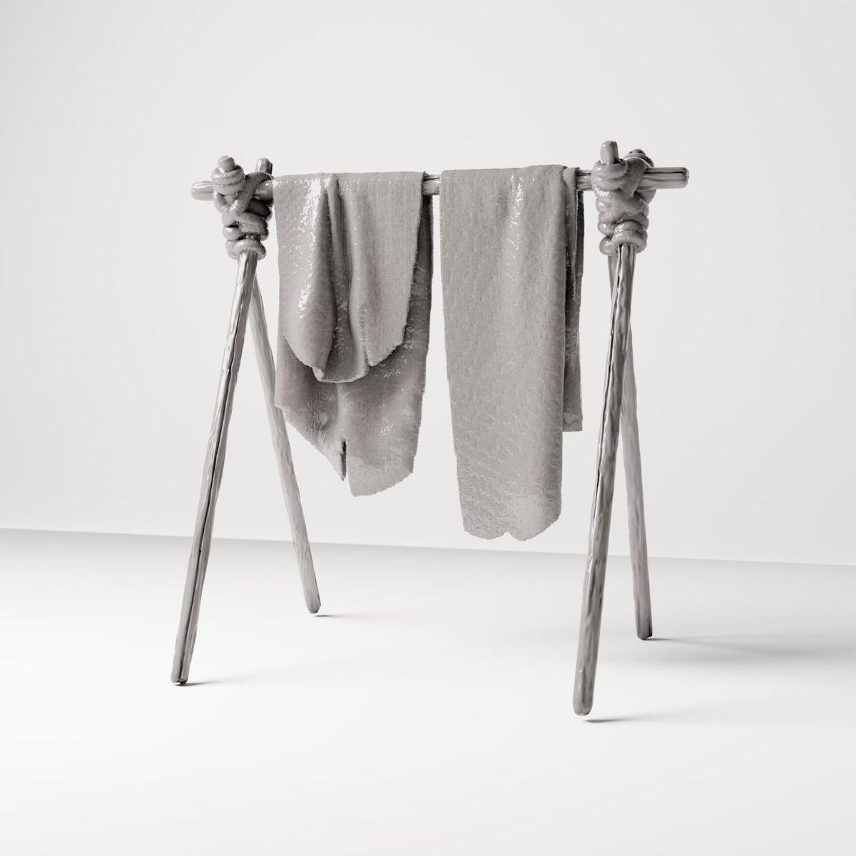 Diorama Modellbau Produktfoto 0: Diorama Handwerk: Leder-Trockengestell mit Häuten (Ref. 222D)