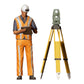 Productfoto 0: Straatwerker met statief: Landmeter op de bouwplaats