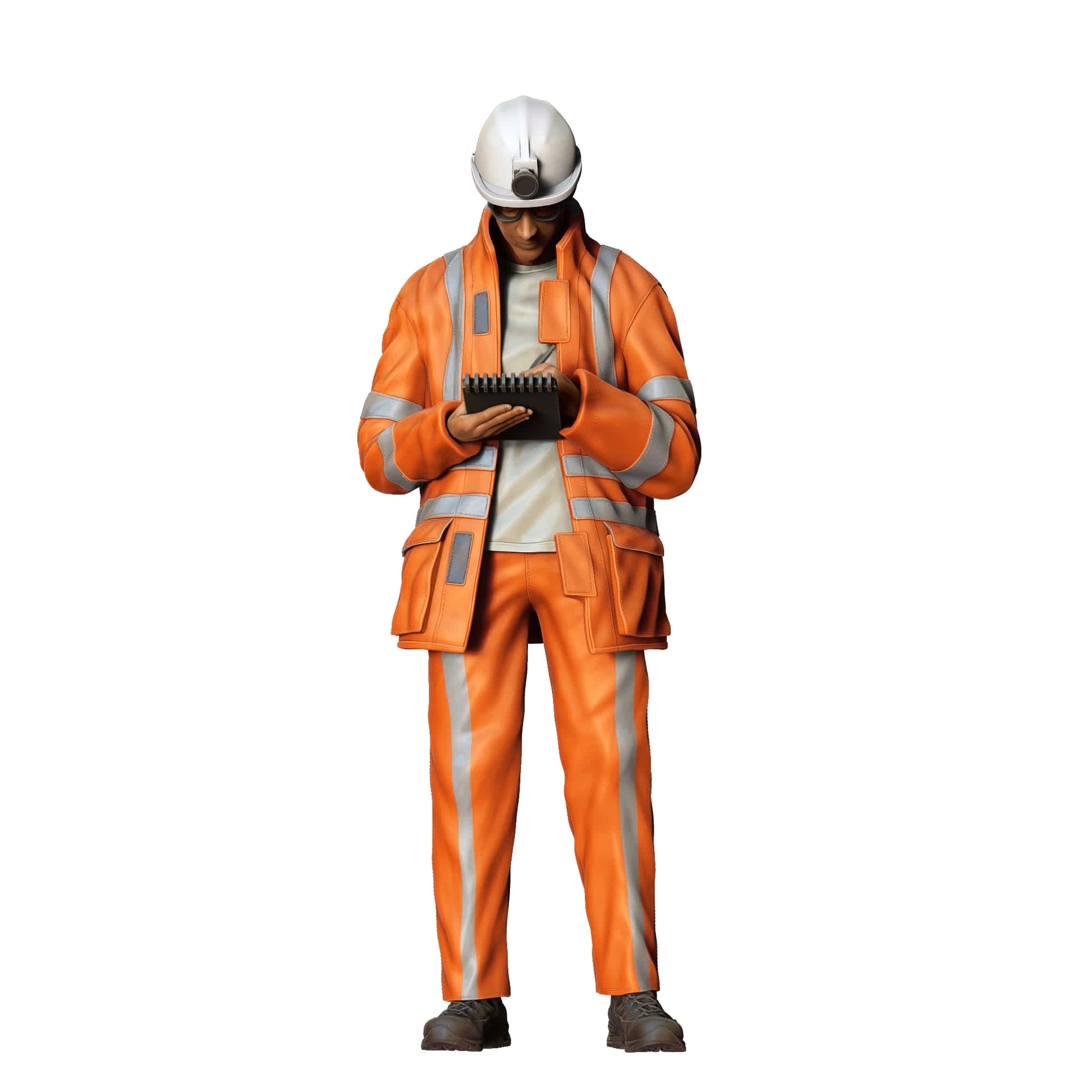 Productfoto 0: Straatwerker met notitieblok: Landmeter op de bouwplaats