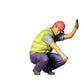 Productfoto 0: Stratenwerker knielend met helm
