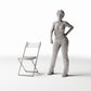 Diorama-modelbouwproductfoto 1: dioramameubilair: opklapbare veldstoel (Ref. 272D)