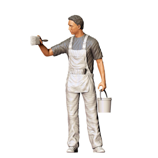 Miniatuurfiguur: Schilder/ Verf met Penseel en Emmer - Vakman (Nr. 278)