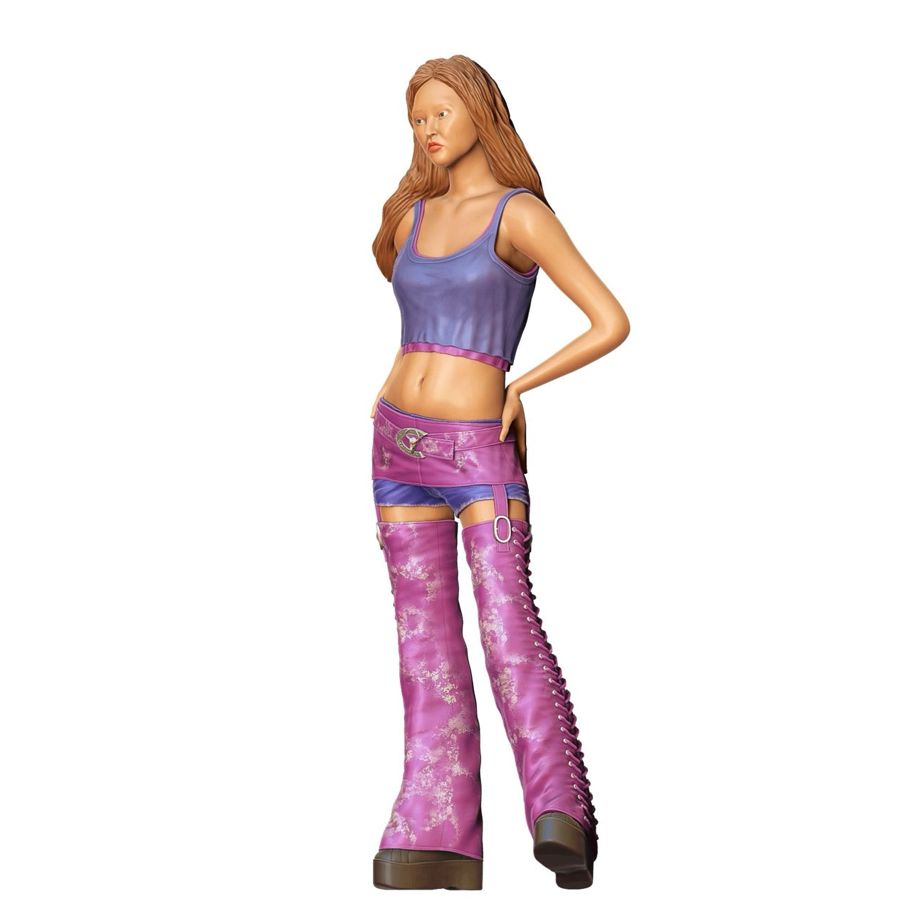 Miniatuurfiguur: Vrouw met top en lange broek (Nr. 280)