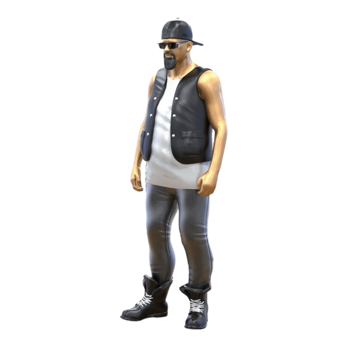 Miniatuurfiguur: Biker/Bende Lid met Vest en Zonnebril (Nr. 285)