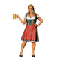 Miniatuurfiguur Oktoberfest: Wiesen gasten: Vrouw in traditionele dirndl outfit met bierpul (Nr. 290)