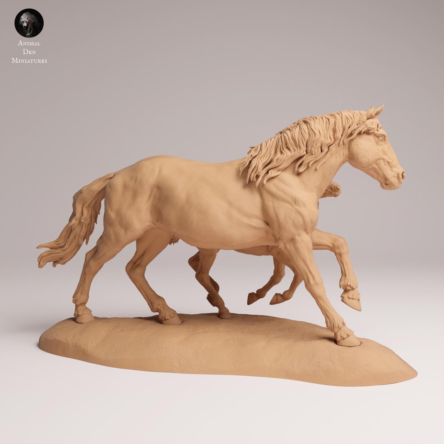 Productfoto Dierfiguur Diorama, Modelbouw: 0: Wilde Dierfiguren: galopperende Mustang Merrie en Veulen – Paarden (Ref 25_09_05)