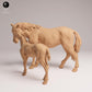 Productfoto Dierfiguur Diorama, Modelbouw: 0: Wilde Dierfiguren: Mustang Merrie en Veulen – Paarden (Ref 25_09_04)