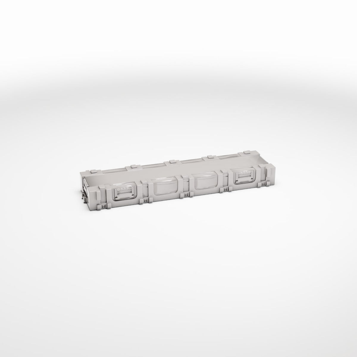 Diorama-modelbouwproductfoto 3: Diorama-opslag: lange militaire transportkist (Ref. 342D)