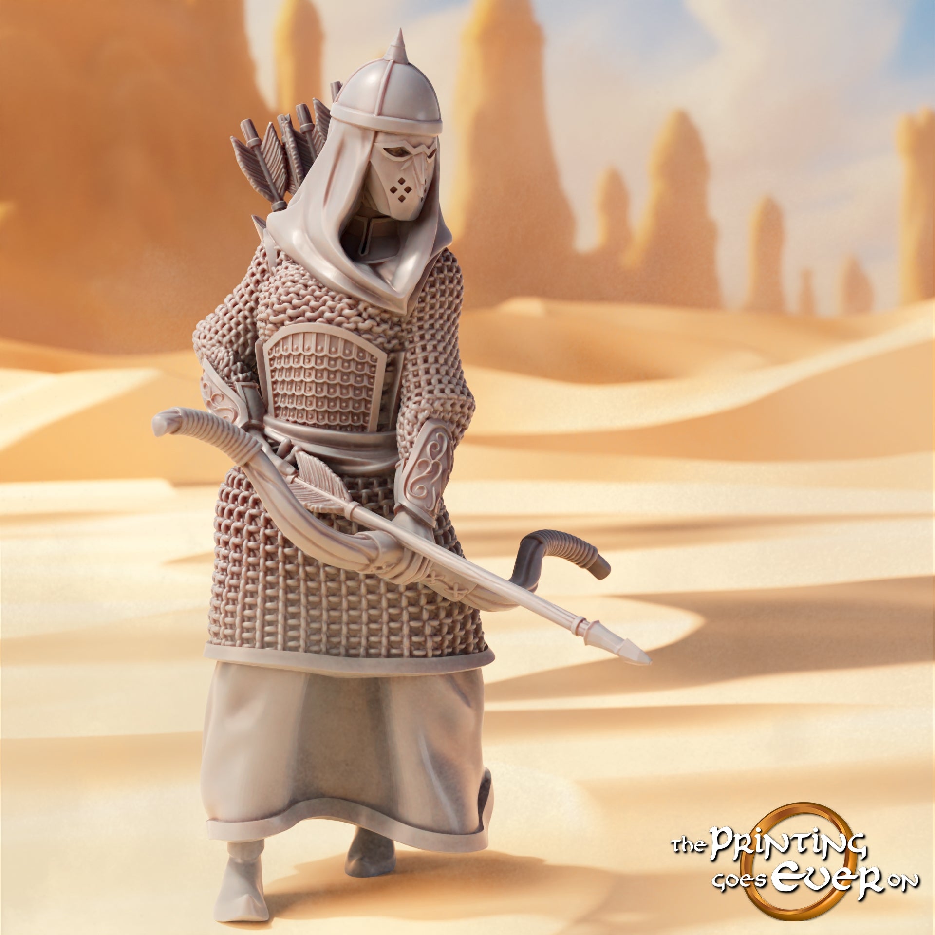 Produktfoto Tabletop 28mm The Printing Goes Ever On (TPGEO)  0: Krieger des Ostens 2: Wüstenmenschen mit Bogen, Speer und Schwert - Orientalische Nomaden der Wüste