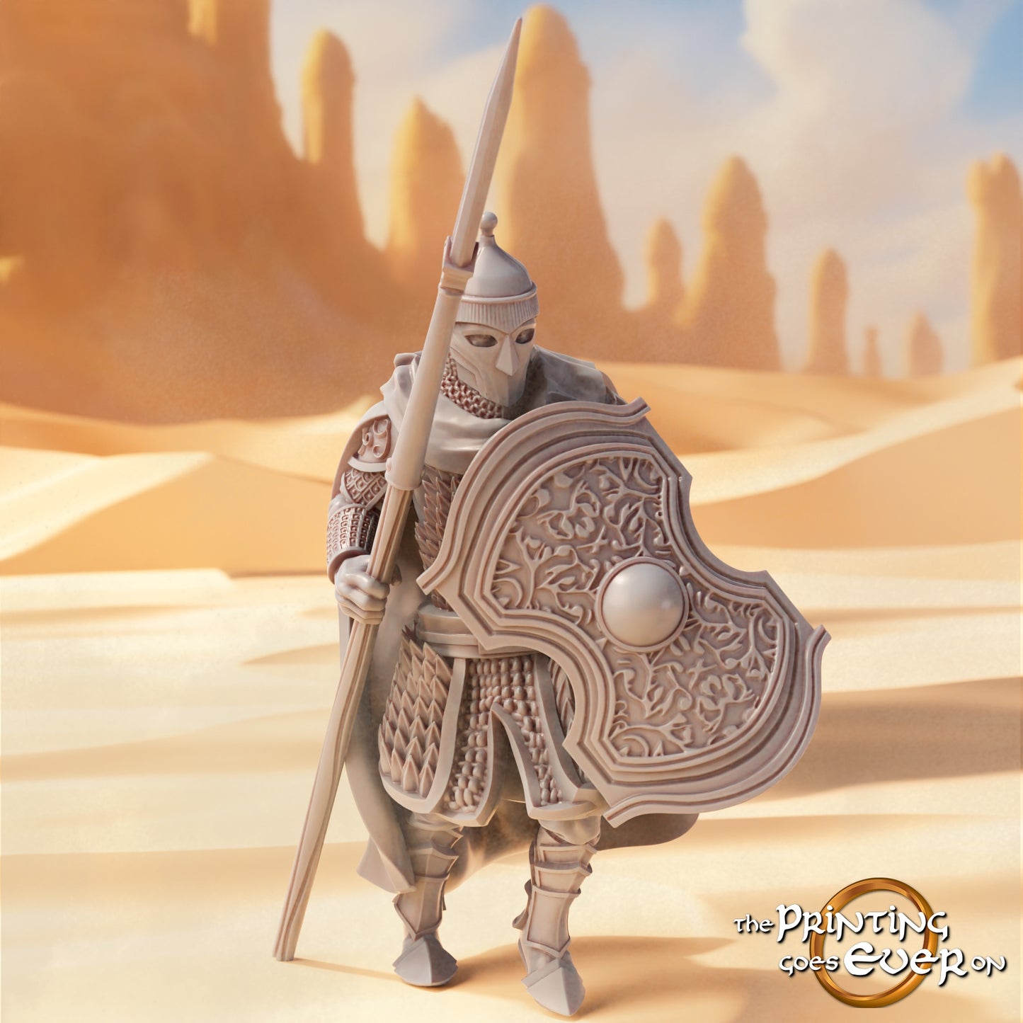 Produktfoto Tabletop 28mm The Printing Goes Ever On (TPGEO)  0: Krieger des Ostens 2: Wüstenmenschen mit Bogen, Speer und Schwert - Orientalische Nomaden der Wüste