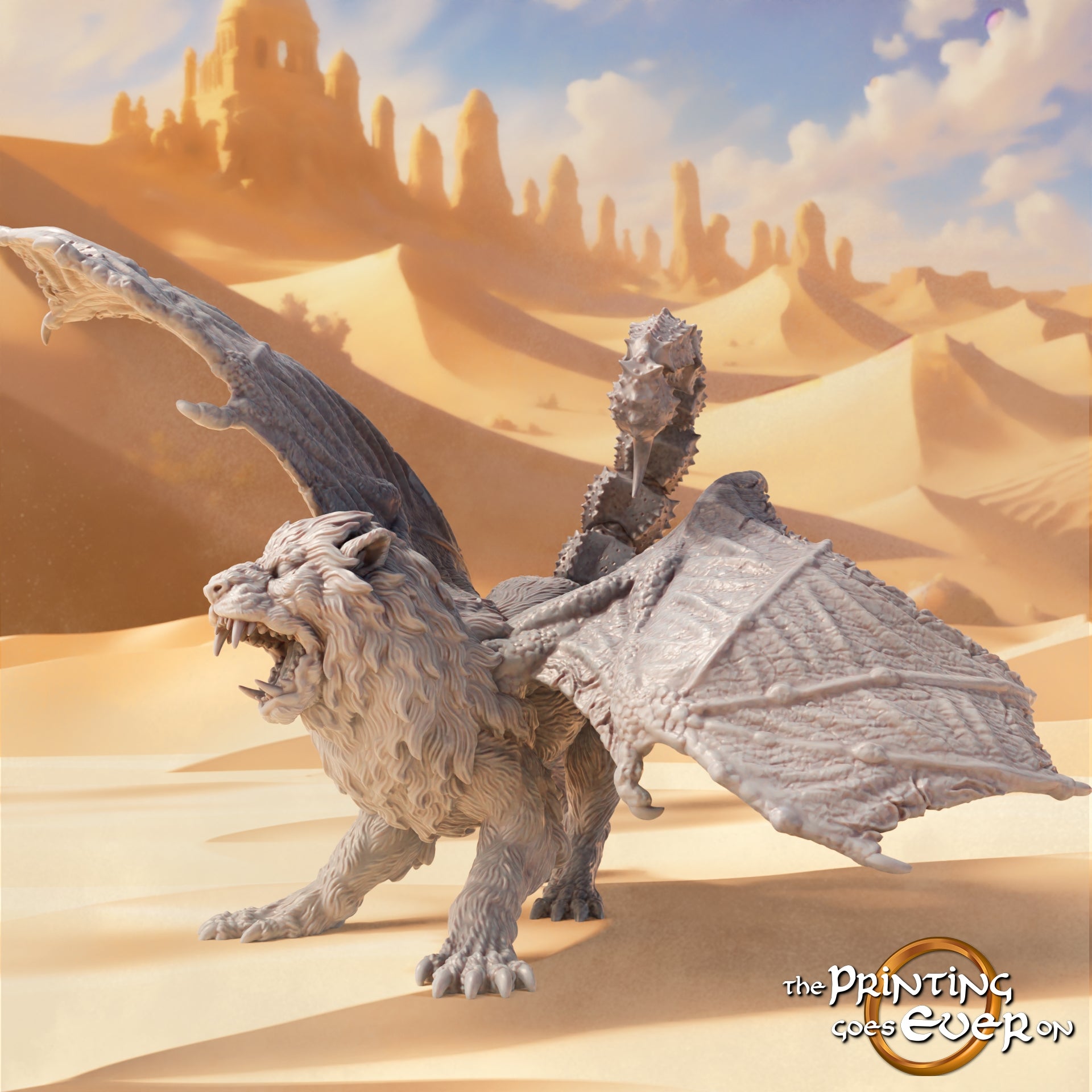 Produktfoto Tabletop 28mm The Printing Goes Ever On (TPGEO)  0: Mantikor - Mystisches und uraltes Wesen - Löwe, Drache, Skorpion