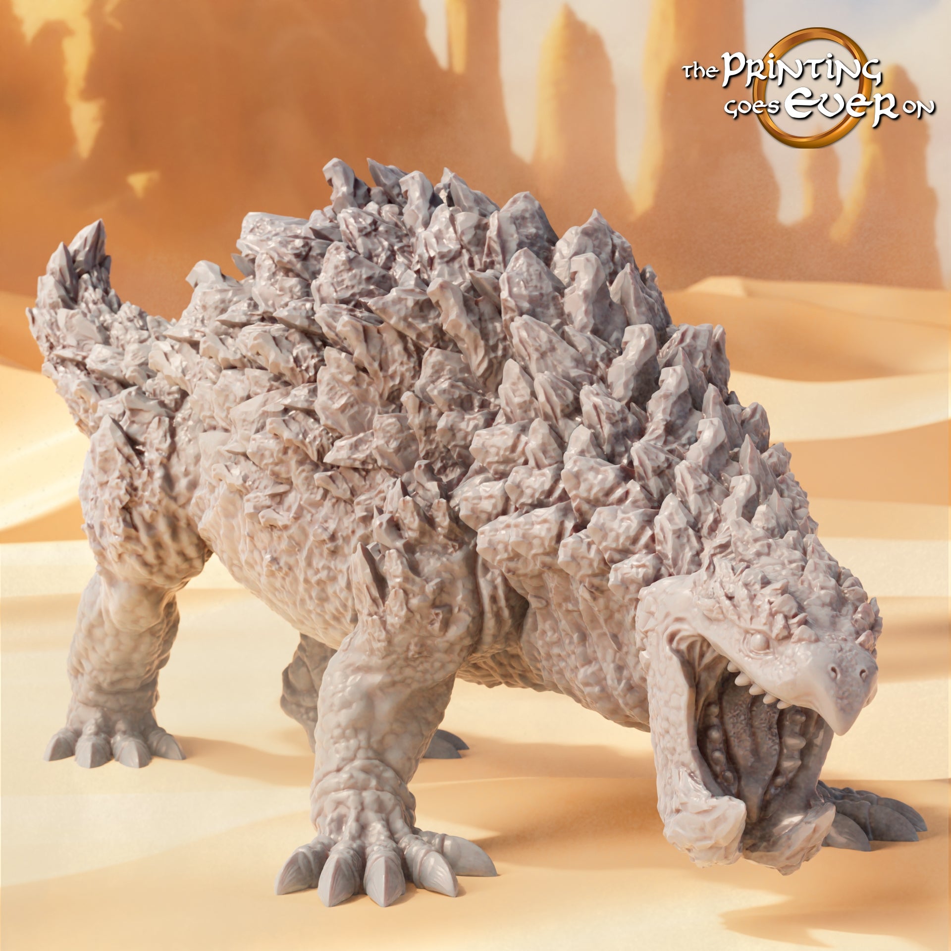 Productfoto Tabletop 28mm The Printing Goes Ever On (TPGEO) 0: Zand Hagedis 2: Heimelijke Woestijnbewoner - Dieren en Monsters uit de Woestijn