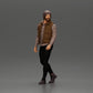 Diorama modelbouw productfoto 0: Diorama figuur: Behaarde man in winterkleding, lopend - Diorama-miniatuur (Ref Nr. A129)