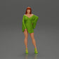 Diorama modelbouw productfoto 0: Diorama-miniatuur: Poserende vrouw in kimono-jurk met plateauschoenen (Ref Nr. A86)