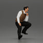 Diorama modelbouw productfoto 1: Diorama-zitfiguur: Turkse man met stropdas en vest, half knielend (Ref Nr. A72)